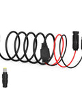 MC4 To DC8mm Adapter Cable, 6Ft Solar Connector To 5.5mmx2.5mm Male Converter, black coiled cable with connectors, 14/16AWG wire