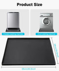 27x29 Inch Silicone Washing Machine Drain Pan With Raised Edge Anti Slip Drip Tray Foldable Floor Protector Mat For Washer