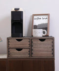 Coffee Pods Storage Drawer Organizer For K Cups And Capsules For Coffee Maker Dual Compartment Desk Drawer With Detachable Partition