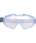 Heavy Duty Polycarbonate Safety Glasses With High Clarity Blue Lens Side Shields For Industrial Construction And Lab Work, front view
