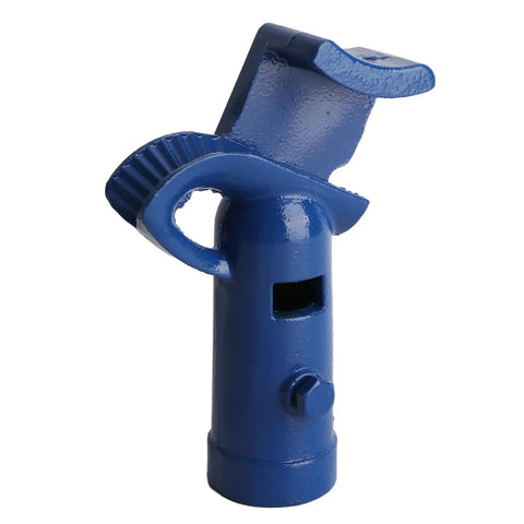 Heavy Duty Hand Bender For Electrical Conduit And Plumbing Pipes Solid One Inch Steel Pipe Bending Tool in blue color.