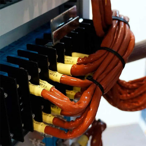 Heavy Duty Yellow 12Mm Heat Shrink Cable Labels That Slide On Smooth As Butter And Lock Down Tight For No Sweat Organization On Every Single Job Site Today on electrical wiring.