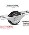 Heavy Duty Sliding Door Roller Wheels Kit With Slick Nylon Casters For Barn Glass And Closet Doors detailed smooth pulley assembly with thickened material.