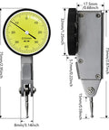 Pro Grade Precision Test Indicators 0 To 0.8mm With 0.01mm Dial Scale 32mm Dials Aluminum Alloy Center Finder, side view