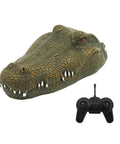 Flytec V002 RC Boat With Two Four G Remote Control Electric Racing Boat For Pools Realistic Crocodile Head Design dual-channel remote.