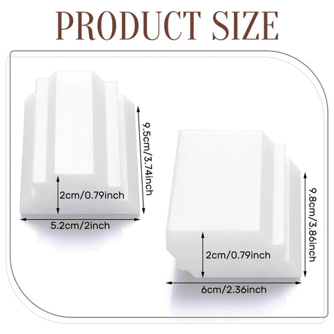Two Pack Pro Grade 45 Degree Lock Miter Router Bit Setup Jigs For One Half Inch And Three Quarters Inch Stock dimensions shown
