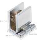 Rock Solid No Drill Glass Door Pivot Hinges That Work Great For Cabinets And Shower Enclosures Built With Strong Zinc Alloy, side view