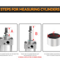 Steps for measuring an Aluminum Alloy Pneumatic Air Cylinder Dual Action With Two And A Half Inch Bore And Three Inch Stroke