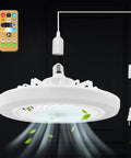 Plug In Ceiling Fan With Light 19.68Ft Long Cord Remote Control 110V E26 Socket 30W Small Ceiling Fan Light