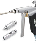 High Flow Air Blow Gun With Three Piece Pneumatic Nozzle Kit For Dust Debris And Wet Spills, Pro Grade Shop Essential