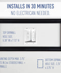 In Wall Power And Cable Management Kit With Recessed Power Bridge For Wall Mounted TVs 12 Foot Reach Cable Organizer Box