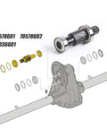 Exploded view of All Metal Golf Cart Drive Shaft For RXV Models Post 2008 620329 Heavy Duty Steel Replacement Part