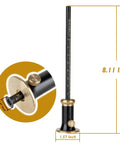 Top Shelf Wheel Marking Gauge with Precision Rolling Cutter and Sleek Bearing, 8.11 Inch tall with brass and black body.