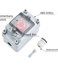 Image showing the Emergency Stop Button Box 660V 10A Waterproof Outdoor Safety Switch For Industrial Use with labeled parts.