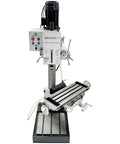 Gear Head Vertical Drill Press With Auto Feed For Drilling Milling And Tapping M20, metal base, control panel view