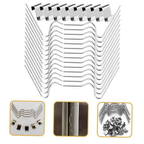 Greenhouse W Wire Stainless Steel Clamps For Glass Panels And Fixing Clips Durable Overlap Clips Set For Diy Garden Greenhouse No Fuss Easy To Install Rust Resistant High Grip Essential Gardening Accessories