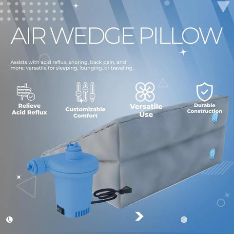 Chillax With This Awesome Adjustable Inflatable Wedge Pillow From Boyd Sleep, Featuring A Snazzy Electric Pump for easy air control.