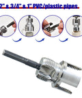 Internal And External Pipe Threading Tool Set For PVC Pipes One Half Inch Three Quarters Inch And One Inch Pro Electric Drill Compatible Pipe Threader Kit 3 Pcs For Quick Tapping And Easy Thread Cutting On Plastic Pipes