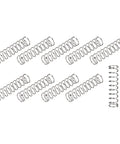 Handy Compression Springs Set 0.5x5mm OD, 20mm Free Length, 10 Pieces, 304 Stainless Steel, 7.8N Rated for Shop Repairs and Home DIY Projects