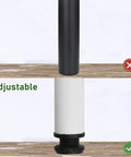 Adjustable feature of Beefy Adjustable Metal Desk Legs For DIY Office Desks Workbenches And Dining Tables With 1 Inch Leveling Feet