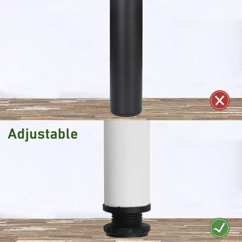 Adjustable feature of Beefy Adjustable Metal Desk Legs For DIY Office Desks Workbenches And Dining Tables With 1 Inch Leveling Feet