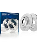 Front Brake Kit With Drilled And Slotted Rotors And Ceramic Pads For Chevy GMC Silverado Sierra 1500 Tahoe Yukon XL Cadillac