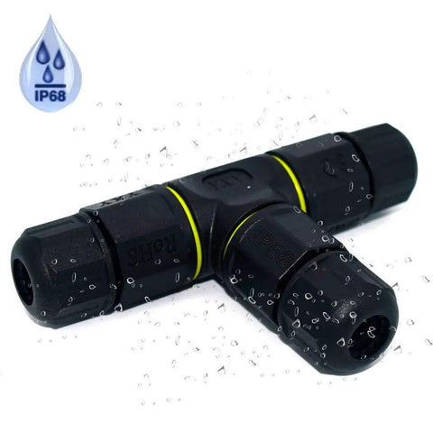 3 Way Waterproof Electrical Junction Box IP68 Outdoor Shielded Connector for Underground Cables 2 Pin 3 Pin 4 Pin