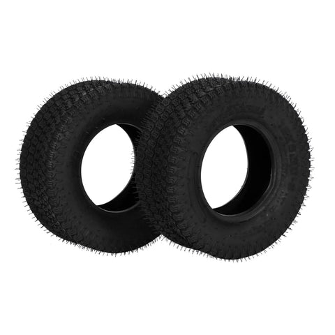 16x6.50 8 Lawn Mower Tires Set Of 2 4PR Turf Tubeless For Lawn And Garden Utility Vehicles Compatible With Most Mowers And Small UT Vs Turf Friendly Grip Pattern And Heavy Duty Traction black tires