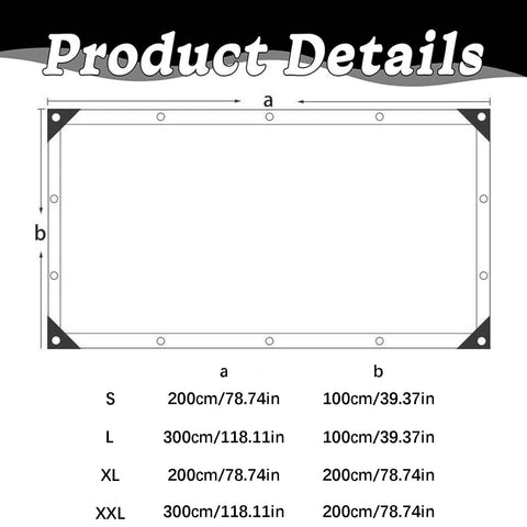 Dimensions of All-Weather Rectangle Sun Shade Sail For Outdoor Porch And Patio, UV Block And Rain Resistant Canopy Cover
