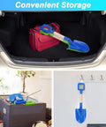 Beast Beach Sand Shovels For Kids And Adults, 16 Inch wooden-handled spades stored in car, bag, and hung, durable plastic digging tools.