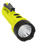 XPP-5422GX Intrinsically Safe Dual Light Flashlight With LED Light Source Green And Black shown from a side angle