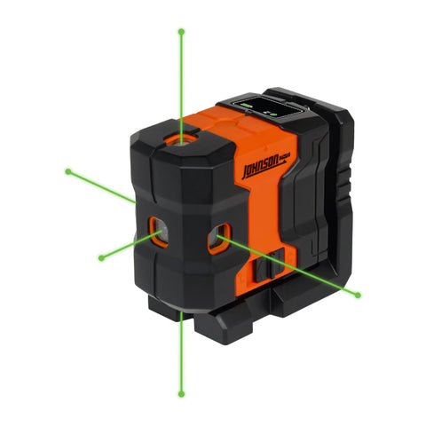Green Laser Level Kit With Self Leveling 5 Dot GreenBrite Technology showing laser projection in use