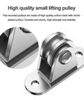 Rock Solid V Groove Gate Wheels 2 Piece Heavy Duty Pulley Block Kit handles small lifting tasks with durable carbon steel construction.
