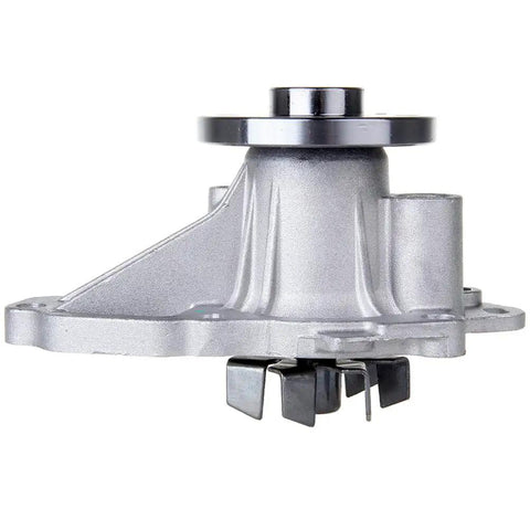 Heavy Duty Direct Replacement Water Pump With Gasket For Toyota And Scion Engines side view showcasing durable steel design.