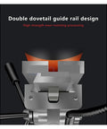 Double dovetail guide rail design of Pro Grade Magnetic Drill Press Variable Speed Bench Drilling Machine for precise alignment.