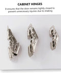 4 Inch Stainless Steel Wardrobe Door Hinges 4 Pack With Soft Close Damping Self Closing Cabinet Hinges displayed flat.