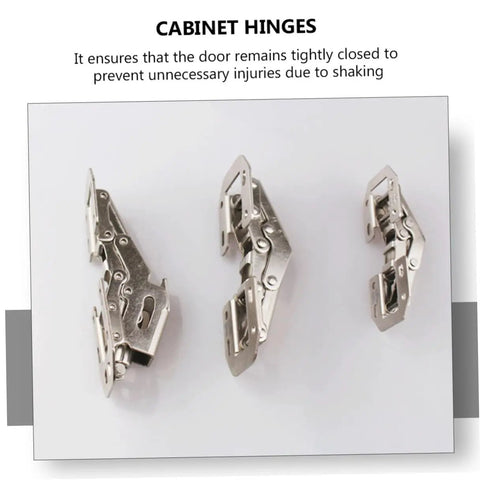 4 Inch Stainless Steel Wardrobe Door Hinges 4 Pack With Soft Close Damping Self Closing Cabinet Hinges displayed flat.
