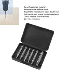 Hamwesh 6 Piece High Speed Steel Stripped Screw Extractor Kit For Rusty Broken Bolts Fasteners With Left Hand Drill Bits Quick Removal Tool Set For Any Surface No Slip Grip Efficient And Easy Job in case with 6 bits