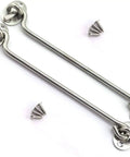 2 Pack 8 Inch Cabin Hook Eye Latch Set For Doors And Gates Stainless Steel Windproof Lock Gate Door Window Safety Stopper With Mounting Screws And Hardware Heavy Duty Durable For Indoor Outdoor Use