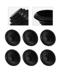 10 Pack Tower Shaped Rubber Grommet Kit Black Drill Hole Protectors For Cables And Wires Tough As Nails Wall Panel Grommets 10-pack black rubber grommets shown from side and front