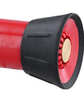 Badass Heavy Duty 1 Inch Fire Hose Nozzle Slick Red Thermoplastic Design with black rubber grip for high pressure spray.