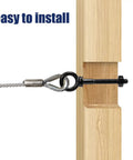 Five Pack 1/4 Inch T316 Stainless Steel Eyebolts For Beefy, Heavy Duty Lifting And Rigging, installed in wood beam, easy installation