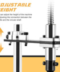 Adjustable height feature of Manual Tapping Machine With Bench Vise And 6 Taps, Vertical Tapping Tool For Metal Wood Plastic