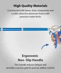 Windstorm EX Beefy 2X Flow High Performance Air Blow Gun with ergonomic handle and aluminum frame for precise control.