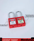 Lockout Tagout Locks Set With Ten Red Padlocks Keyed Differently Two Keys Per Lock OSHA Compliant Safety Locks For Electrical