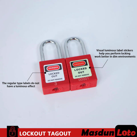 Lockout Tagout Locks Set With Ten Red Padlocks Keyed Differently Two Keys Per Lock OSHA Compliant Safety Locks For Electrical