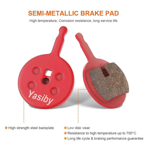 Four Pairs Disc Brake Pads Kit With Installation Tools High Performance Semi Metallic And Organic Resin Grippy MTB Bicycle Brake Pads