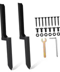 Two Pack Heavy Duty Fence Post Repair Stakes Versatile Ground Anchors For Wood Metal Or Vinyl Fence Posts Quick Fix For Tilted Or Broken Posts