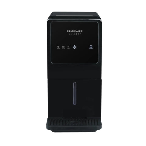 Touchscreen Nugget Ice Maker For Countertop With 33 Lbs Daily Capacity, sleek black finish, front view