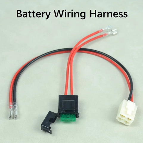 4 Pin 2 Wire Battery Wiring Harness For Dirt Quad Dune Buggy And Ground Force Models Fits MX350 MX400 PR200 Pocket Mod